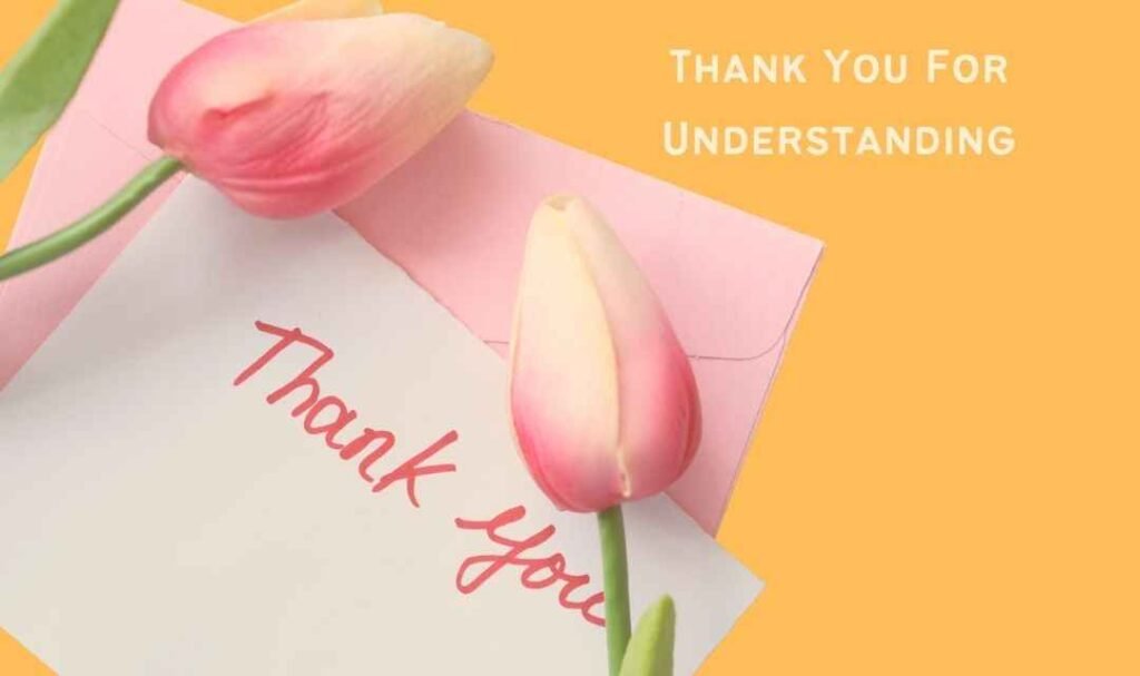 “Thank You For Understanding” Meaning