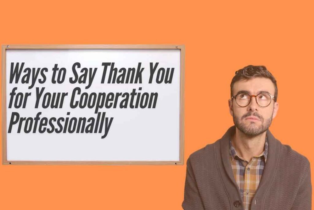 Ways to Say Thank You for Your Cooperation Professionally