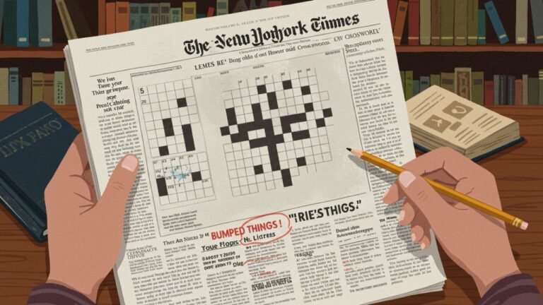 bumped things nyt crossword